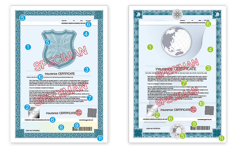 Stock certificate design example 1