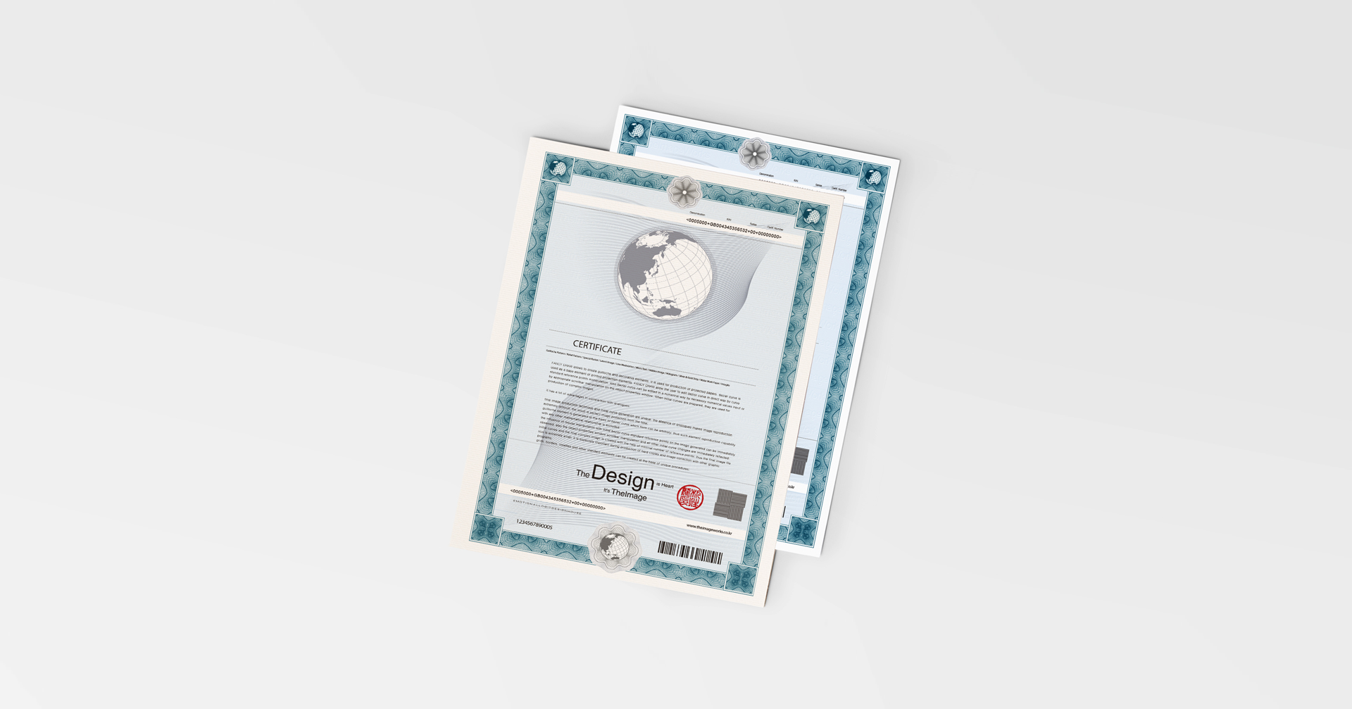 Stock certificate design example 1