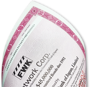 Stock certificate design example 1